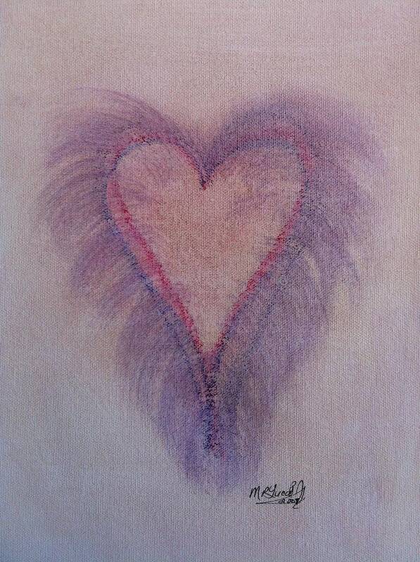 Purple Poster featuring the painting Lion Heart by Marian Lonzetta