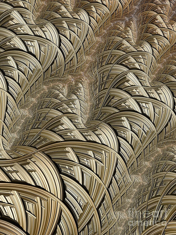 Litzendraht Abstract Poster featuring the digital art Litz Wire Abstract by John Edwards