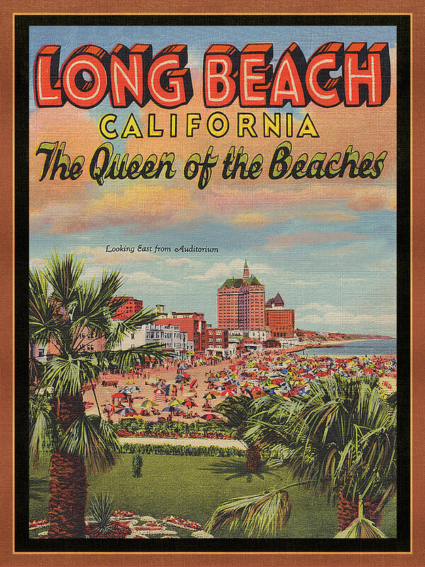 Postcard Poster featuring the photograph Long Beach by Larry Hunter