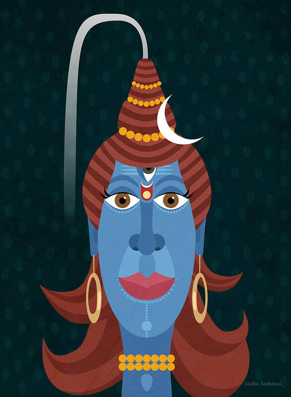 Shiva Poster featuring the digital art Lord Shiva - Transformer or Destroyer by Sachin Sachdeva