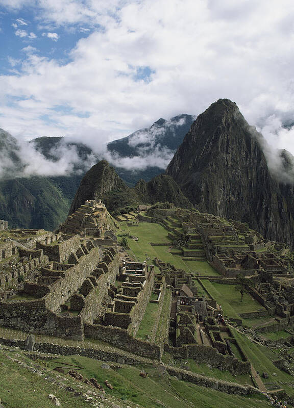 Photographic Poster featuring the photograph Machu Picchu by Chris Caldicott