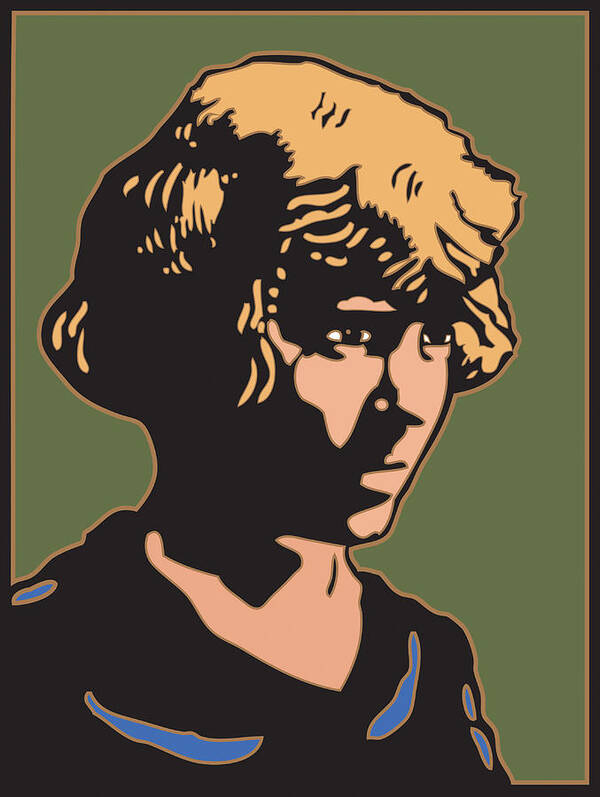 Margaret Poster featuring the digital art Margaret Mead by Linda Ruiz-Lozito