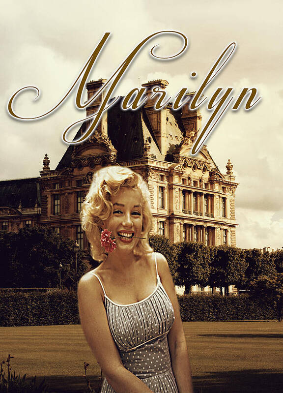 Marilyn Poster featuring the photograph Marilyn Paris Monroe by Greg Sharpe