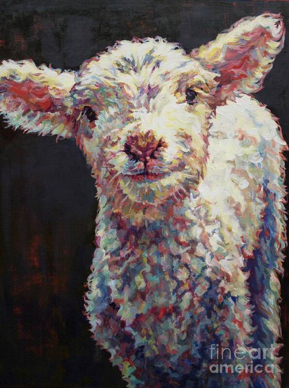 Ovine Poster featuring the painting Mary by Patricia A Griffin