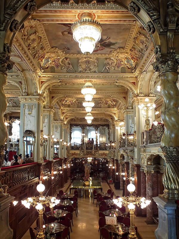 Budapest Poster featuring the photograph Meet Me for Coffee - New York Cafe - Budapest by Lucinda Walter