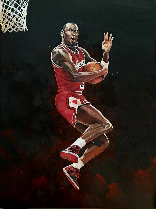 Michael Jordan Cradle Dunk Poster