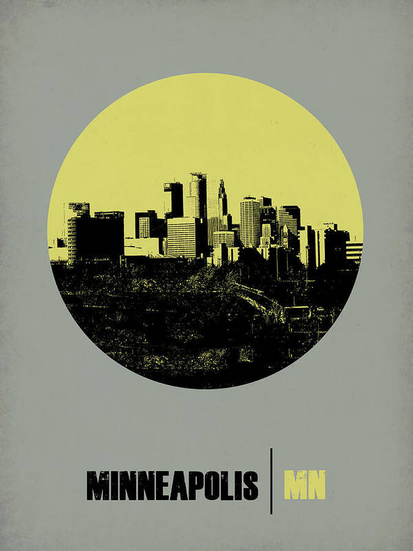  Poster featuring the digital art Minneapolis Circle Poster 2 by Naxart Studio