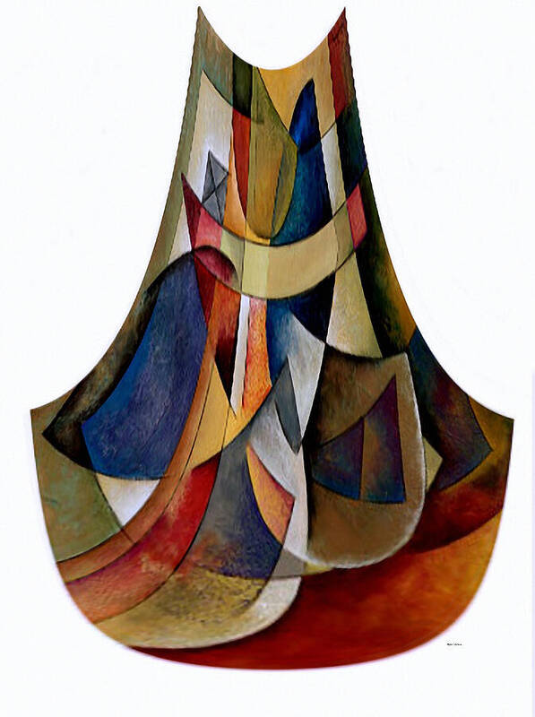 Art Poster featuring the digital art Modern Vase by Rafael Salazar