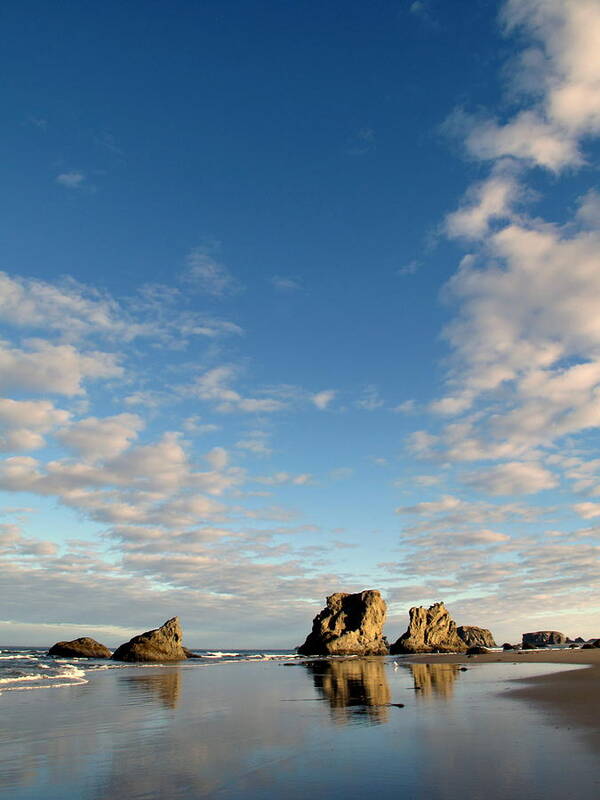 Bandon Poster featuring the photograph Morning Rocks by Suzy Piatt