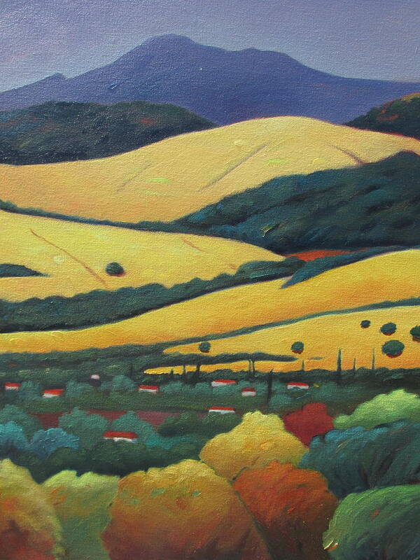 Mt. Diablo Poster featuring the painting Mt. Diablo in Distance by Gary Coleman