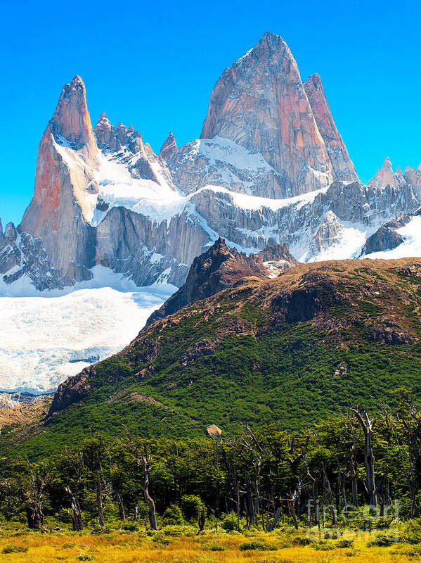Outdoor Poster featuring the photograph Mt Fitz Roy by JR Photography
