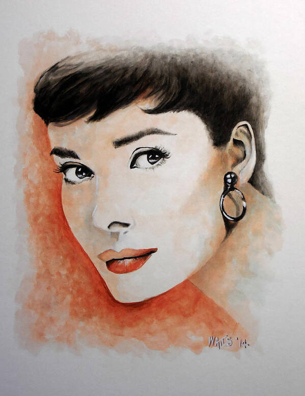 Hepburn Poster featuring the painting My Fair Lady - Audrey Hepburn by William Walts
