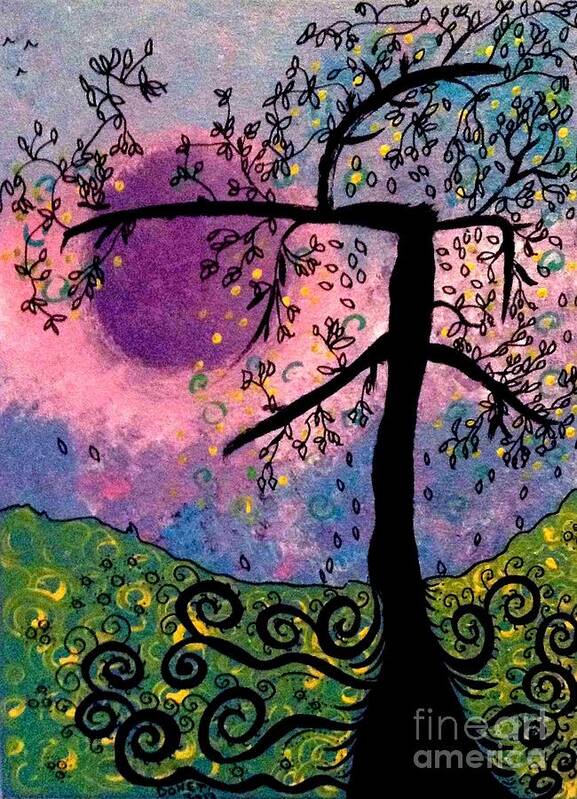 Tree Art Poster featuring the painting My Roots by Donna Daugherty