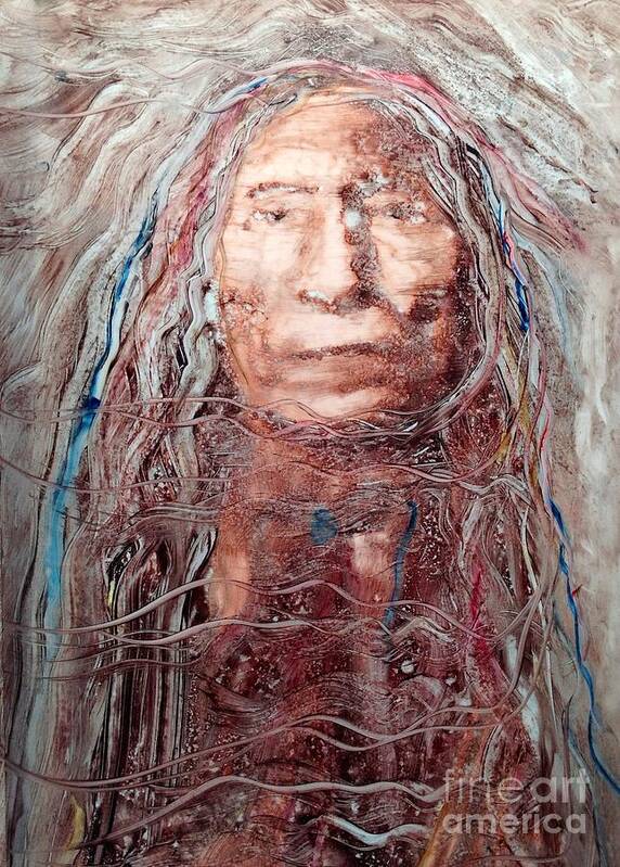 Native Native Culture Land Spirituality Indigenous First Nation Aboriginal Totems Strong Nations Native Pride Rooted To The Land Creator Circle Of Life Passage Of Time Poster featuring the mixed media Native Roots by FeatherStone Studio Julie A Miller