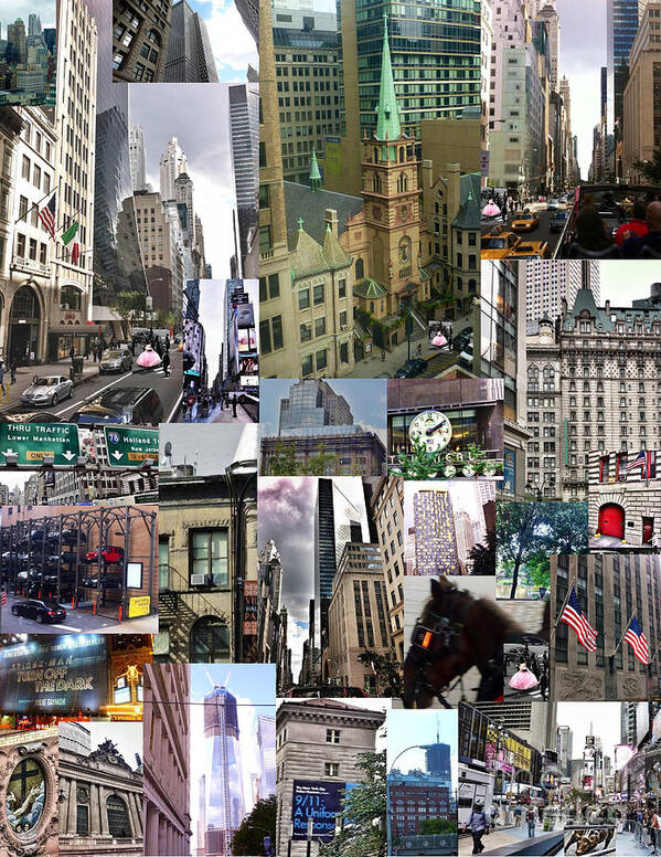 New York City Collage Poster featuring the photograph New York City Collage by Susan Garren