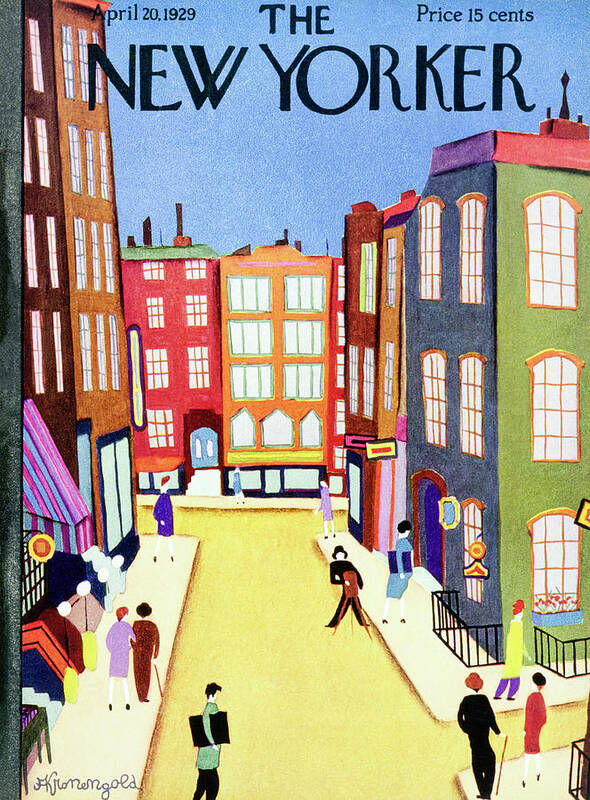 Illustration Poster featuring the painting New Yorker April 20 1929 by Arthur K Kronengold