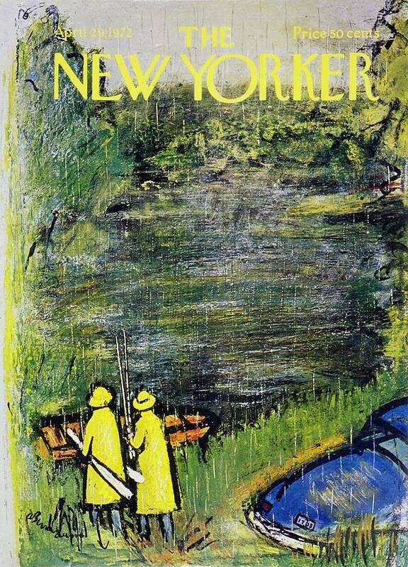 Illustration Poster featuring the painting New Yorker April 29th 1972 by Abe Birnbaum