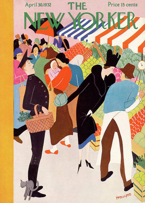Market Poster featuring the painting New Yorker April 30th, 1932 by Theodore G Haupt