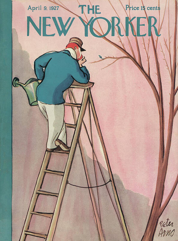 Gardening Poster featuring the painting New Yorker April 9th, 1927 by Peter Arno