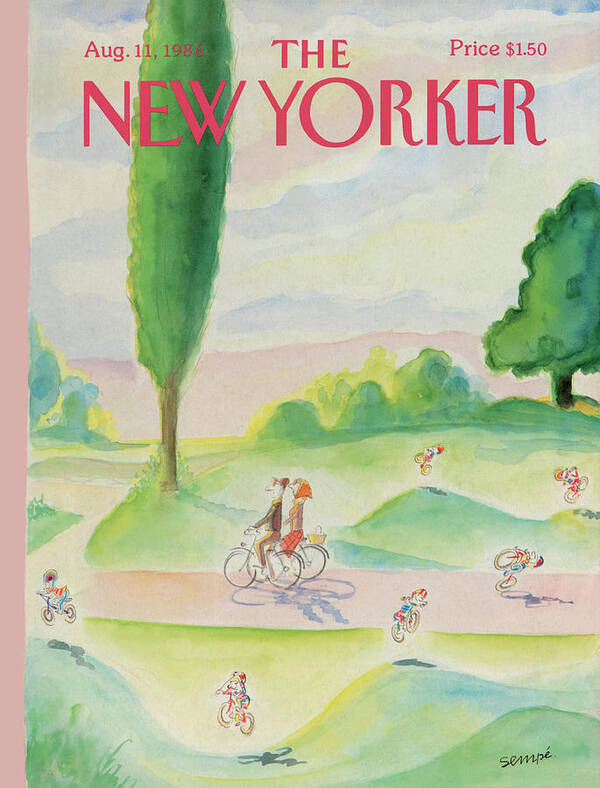 Summer Poster featuring the painting New Yorker August 11th, 1986 by Jean-Jacques Sempe