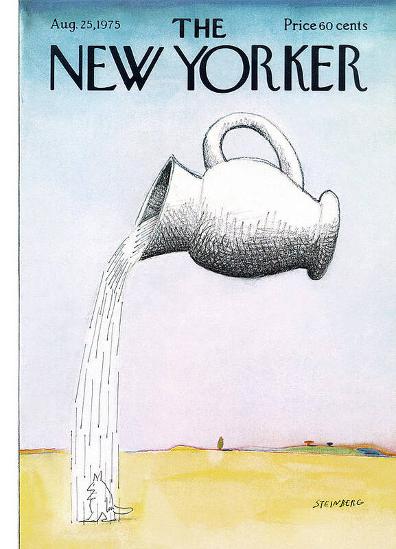 Saul Steinberg 50298 Steinbergattny Poster featuring the painting New Yorker August 25th, 1975 by Saul Steinberg