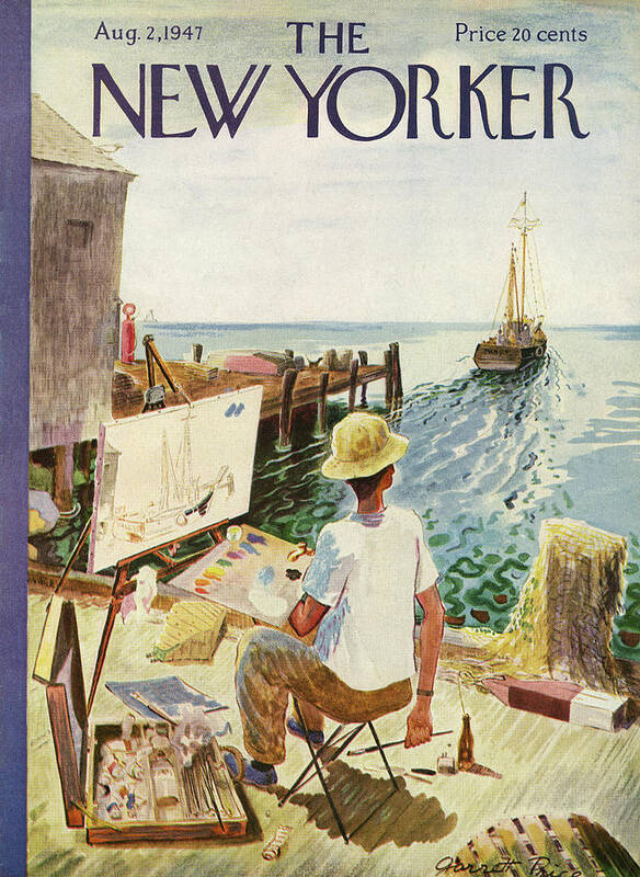 Art Poster featuring the painting New Yorker August 2, 1947 by Garrett Price
