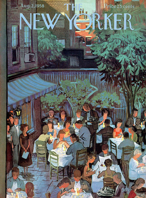 Arthur Getz Agt Poster featuring the painting New Yorker August 2nd, 1958 by Arthur Getz