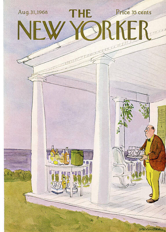 James Stevenson Jst Poster featuring the painting New Yorker August 31st, 1968 by James Stevenson