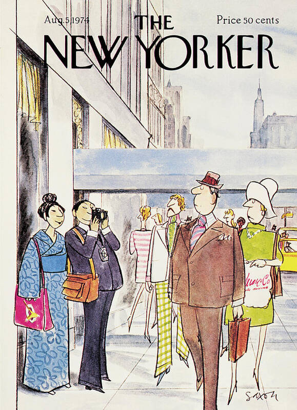  Leisure Poster featuring the painting New Yorker August 5th, 1974 by Charles Saxon