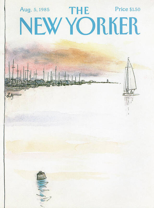Nature Poster featuring the painting New Yorker August 5th, 1985 by Arthur Getz