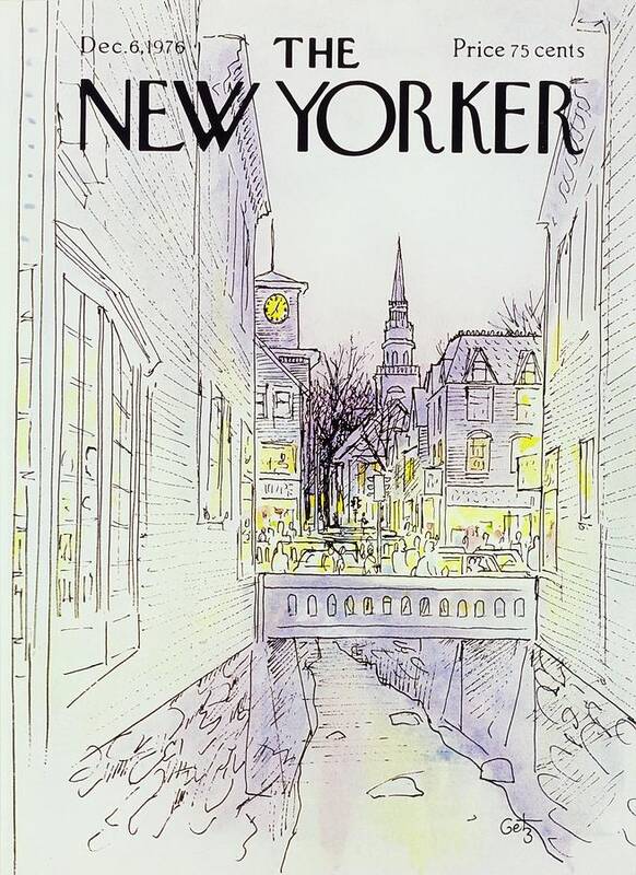 Illustration Poster featuring the painting New Yorker December 6th 1976 by Arthur Getz