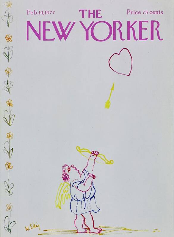 Illustration Poster featuring the painting New Yorker February 14th 1977 by William Steig