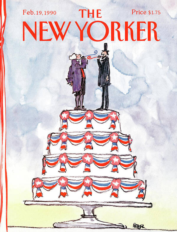 Presidents Poster featuring the painting New Yorker February 19th, 1990 by Robert Weber