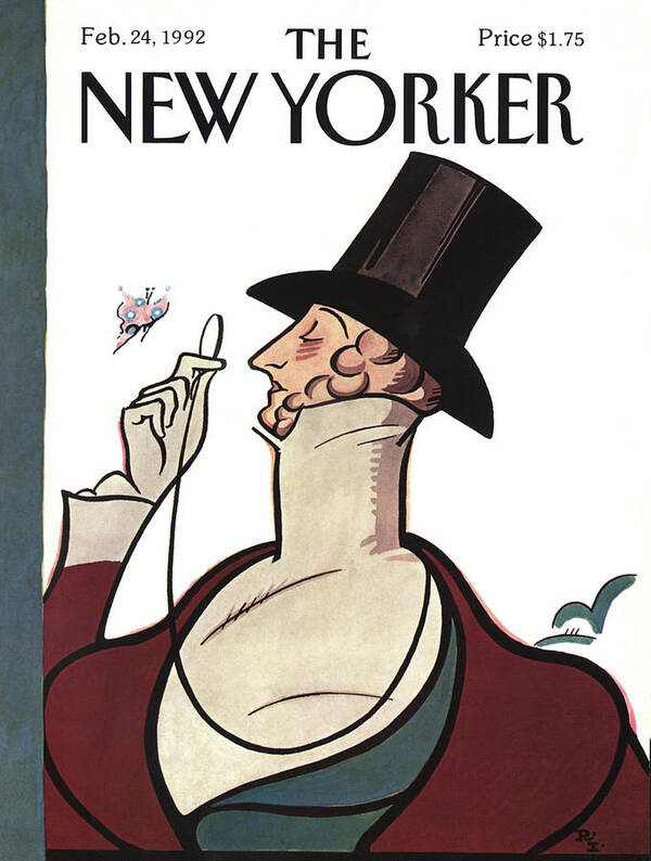 Media Icon Poster featuring the painting New Yorker February 24th, 1992 by Rea Irvin