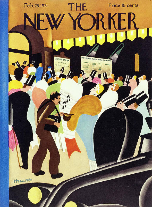 Illustration Poster featuring the painting New Yorker February 28 1931 by Theodore G Haupt