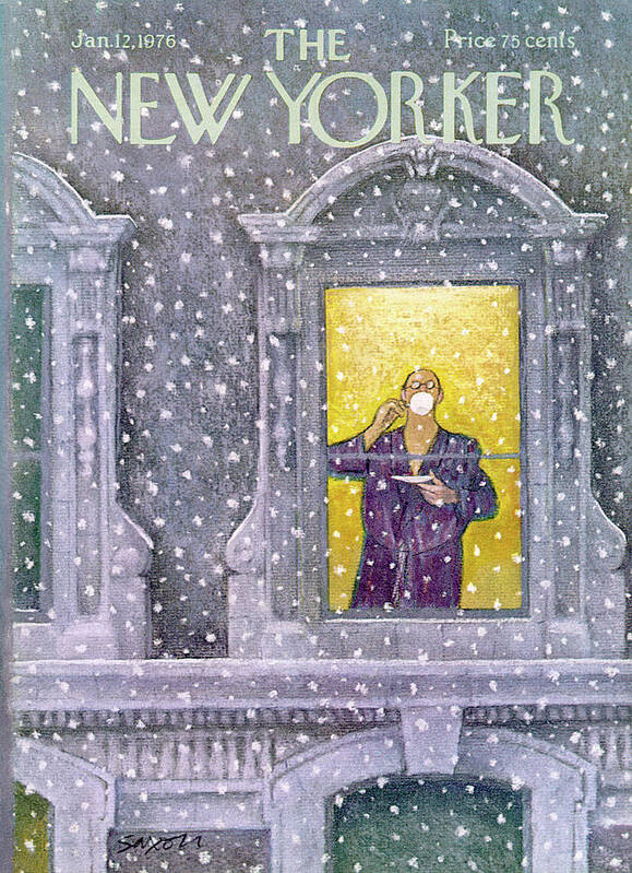 City Poster featuring the painting New Yorker January 12th, 1976 by Charles Saxon