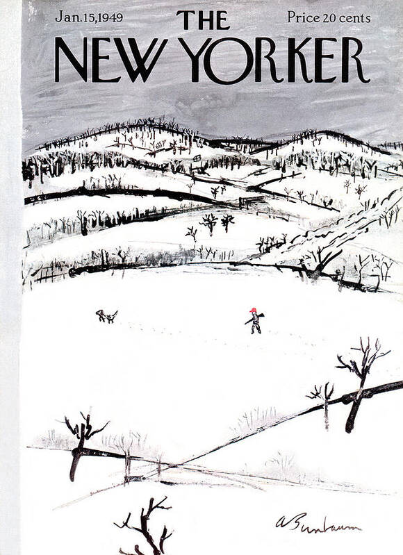 Season Poster featuring the painting New Yorker January 15th, 1949 by Abe Birnbaum