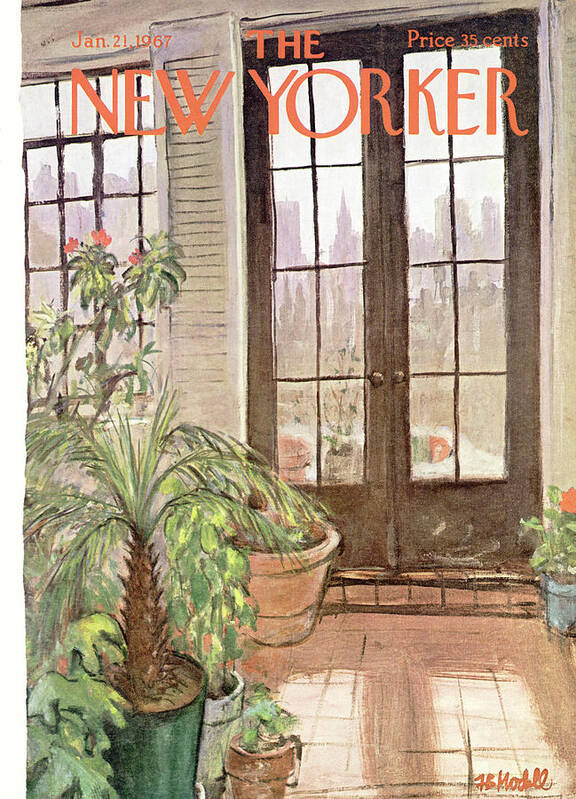 Winter Garden Poster featuring the painting New Yorker January 21st, 1967 by Frank Modell
