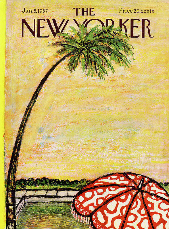 Vacation Poster featuring the painting New Yorker January 5th, 1957 by Abe Birnbaum