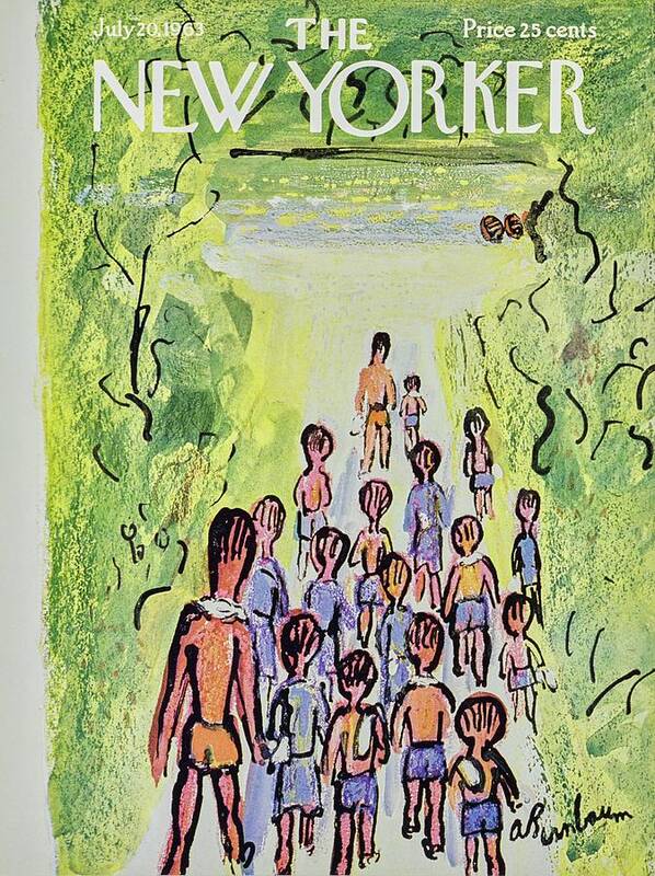 Illustration Poster featuring the painting New Yorker July 20th 1963 by Aaron Birnbaum