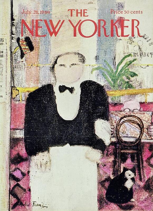 Illustration Poster featuring the painting New Yorker July 26th 1969 by Andre Francois