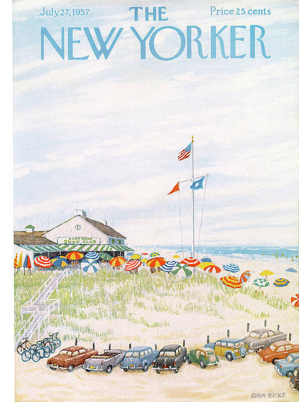 Edna Eicke Eed Poster featuring the painting New Yorker July 27th, 1957 by Edna Eicke