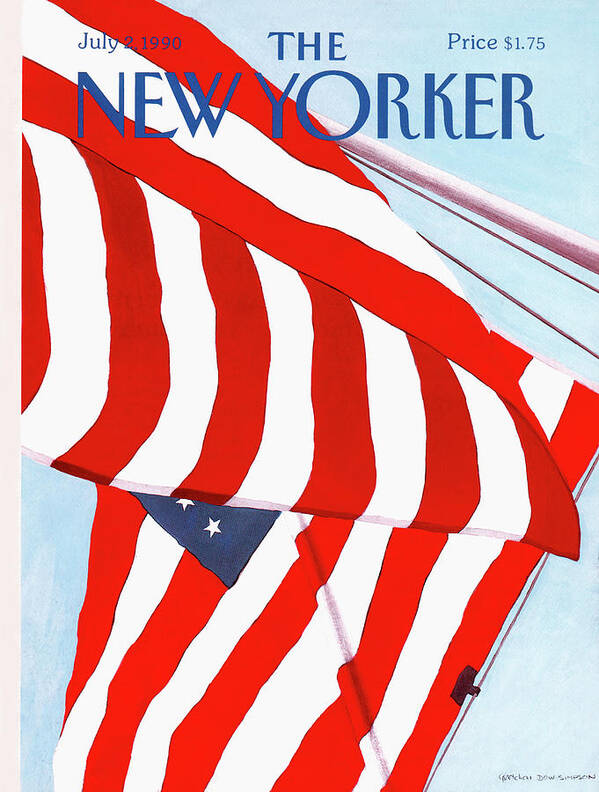 Government Poster featuring the painting New Yorker July 2nd, 1990 by Gretchen Dow Simpson