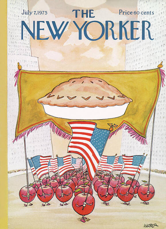 Apple Pie Poster featuring the painting New Yorker July 7th, 1975 by Robert Weber