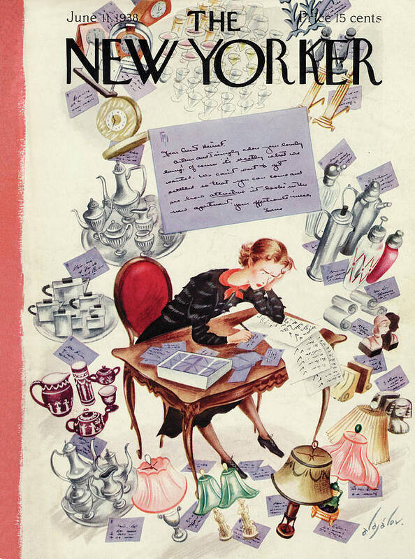Marriage Poster featuring the painting New Yorker June 11, 1938 by Constantin Alajalov
