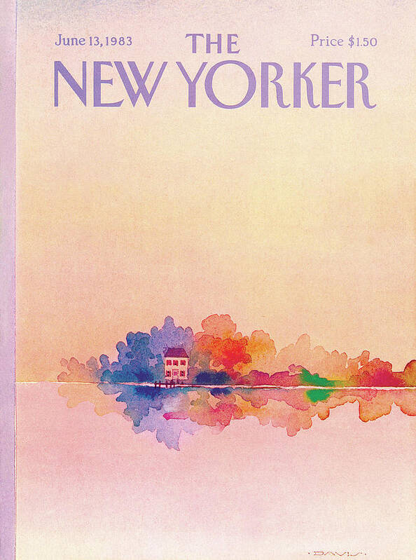 Reflection Poster featuring the painting New Yorker June 13th, 1983 by Susan Davis