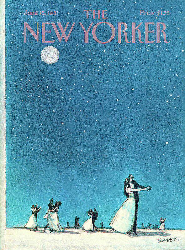 Entertainment Poster featuring the painting New Yorker June 15th, 1981 by Charles Saxon