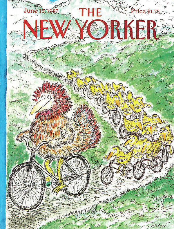 Leisure Poster featuring the painting New Yorker June 15th, 1987 by Edward Koren