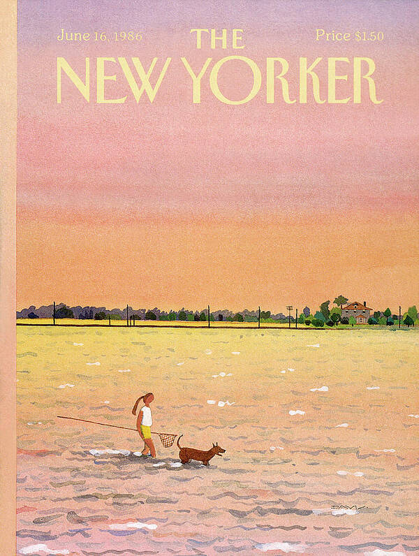 Sea Poster featuring the painting New Yorker June 16th, 1986 by Susan Davis