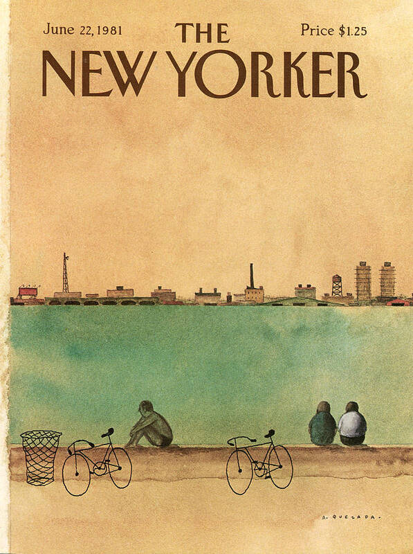 Leisure Poster featuring the painting New Yorker June 22nd, 1981 by Abel Quezada